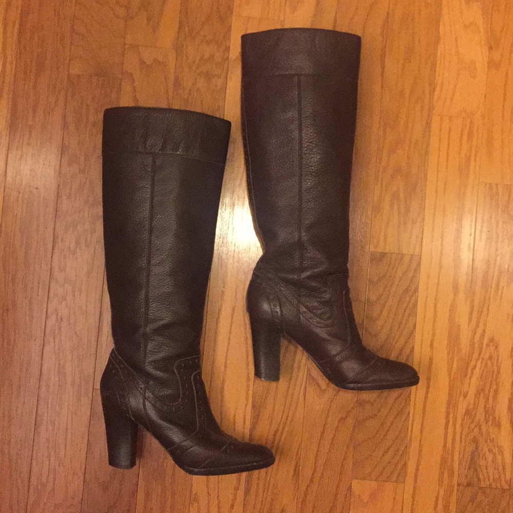 MICHAEL Michael Kors Leather Spectator Boots
